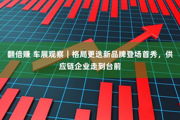 翻倍赚 车展观察｜格局更迭新品牌登场首秀，供应链企业走到台前