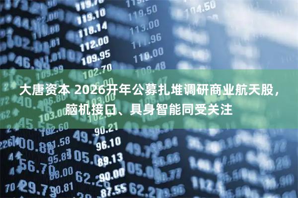 大唐资本 2026开年公募扎堆调研商业航天股，脑机接口、具身智能同受关注